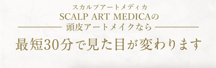 ヘアアートメイクなら 最短30分で見た目が変わります