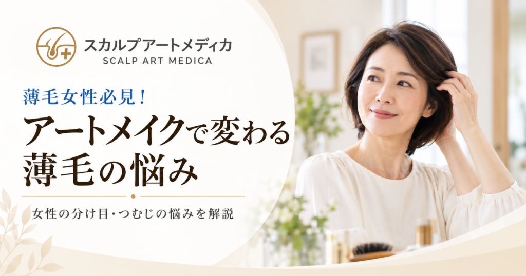 薄毛女性必見！アートメイクで変わる薄毛の悩み