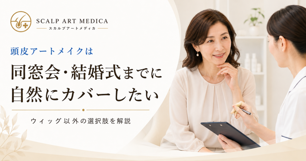 同窓会・結婚式までに薄毛を自然にカバーしたい女性へ｜ウィッグ以外の選択肢