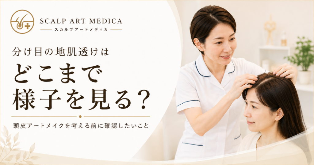 分け目の地肌透けはどこまで様子を見る？頭皮アートメイクを考える前に確認したいこと