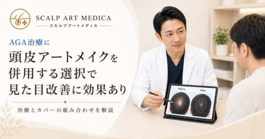 AGA治療に頭皮アートメイクの併用はあり。見た目改善が期待できる