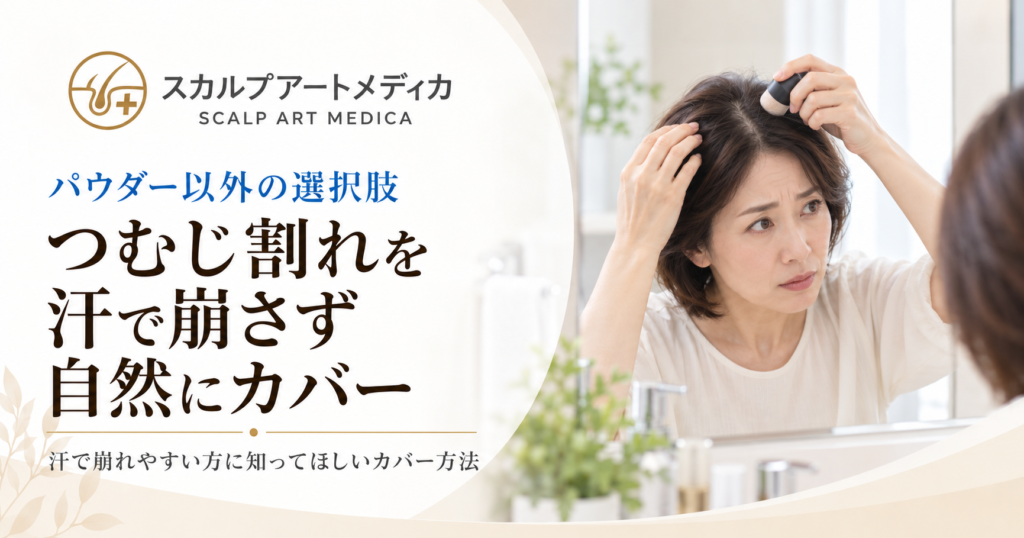 つむじ割れを汗で崩さず自然にカバーしたい方へ　パウダー以外の選択肢