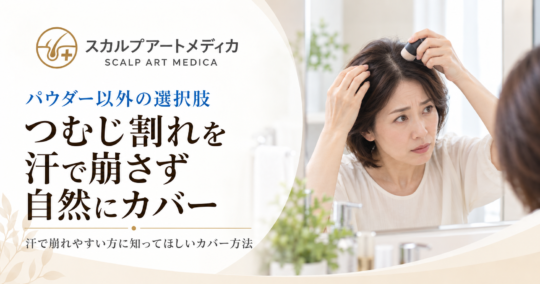 つむじ割れを汗で崩さず自然にカバーしたい方へ　パウダー以外の選択肢
