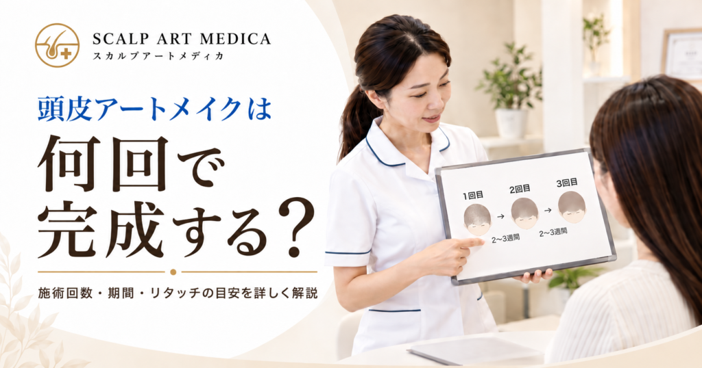 頭皮アートメイクは何回で完成する？施術回数・期間・リタッチの目安を詳しく解説