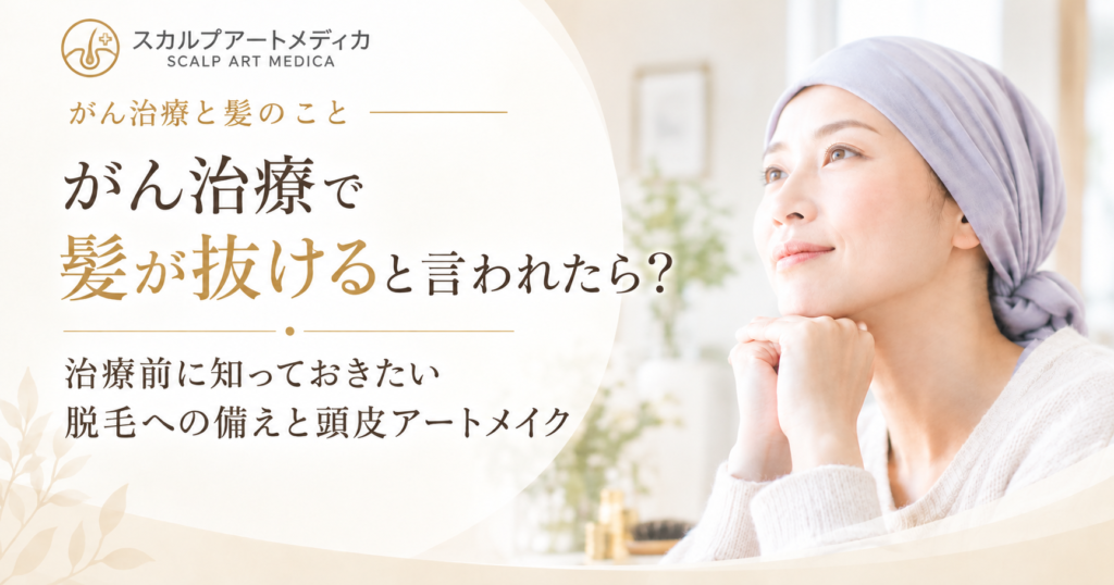 がん治療で髪が抜けると言われたら？治療前に知っておきたい脱毛への備えと頭皮アートメイク